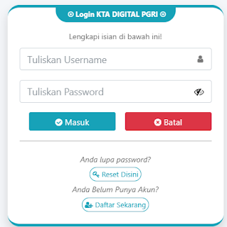 Register PGRI Seberangulu - Persatuan Guru Republik Indonesia Cabang Seberangulu